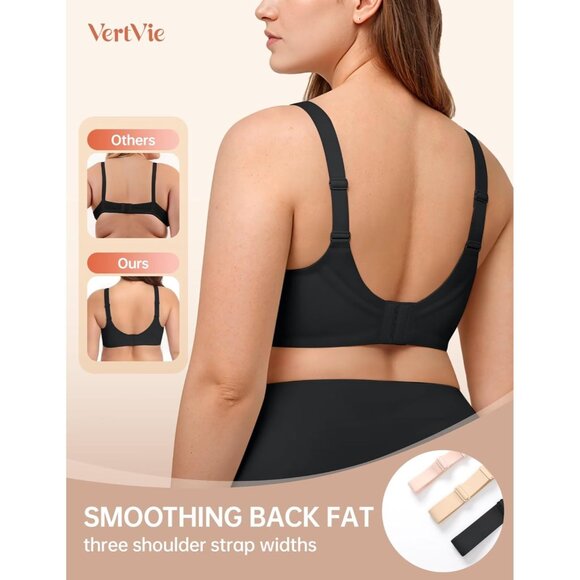 Women's Seamless Wireless Push Up Bra Full Coverage Support Plus Size - Picture 4 of 6